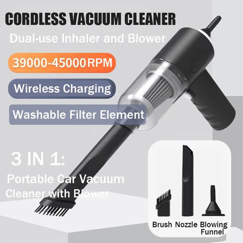3 In 1 Car Mini Vacuum Cleaner