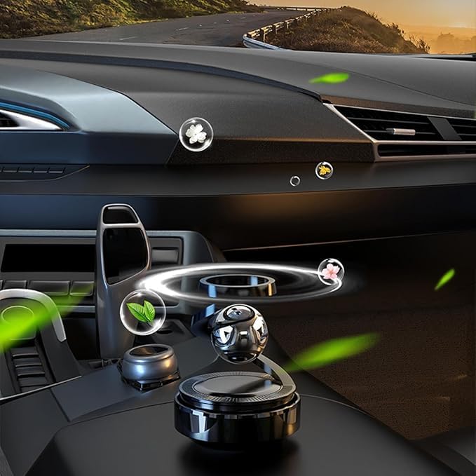 Plastic Solar Powered Levitating Ball Illusion Car Interior Dashboard Air Freshener