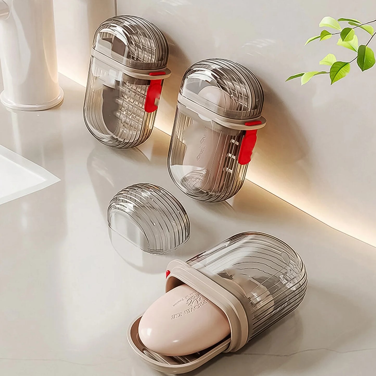 Transparent Travel Soap Case (2 Pcs)