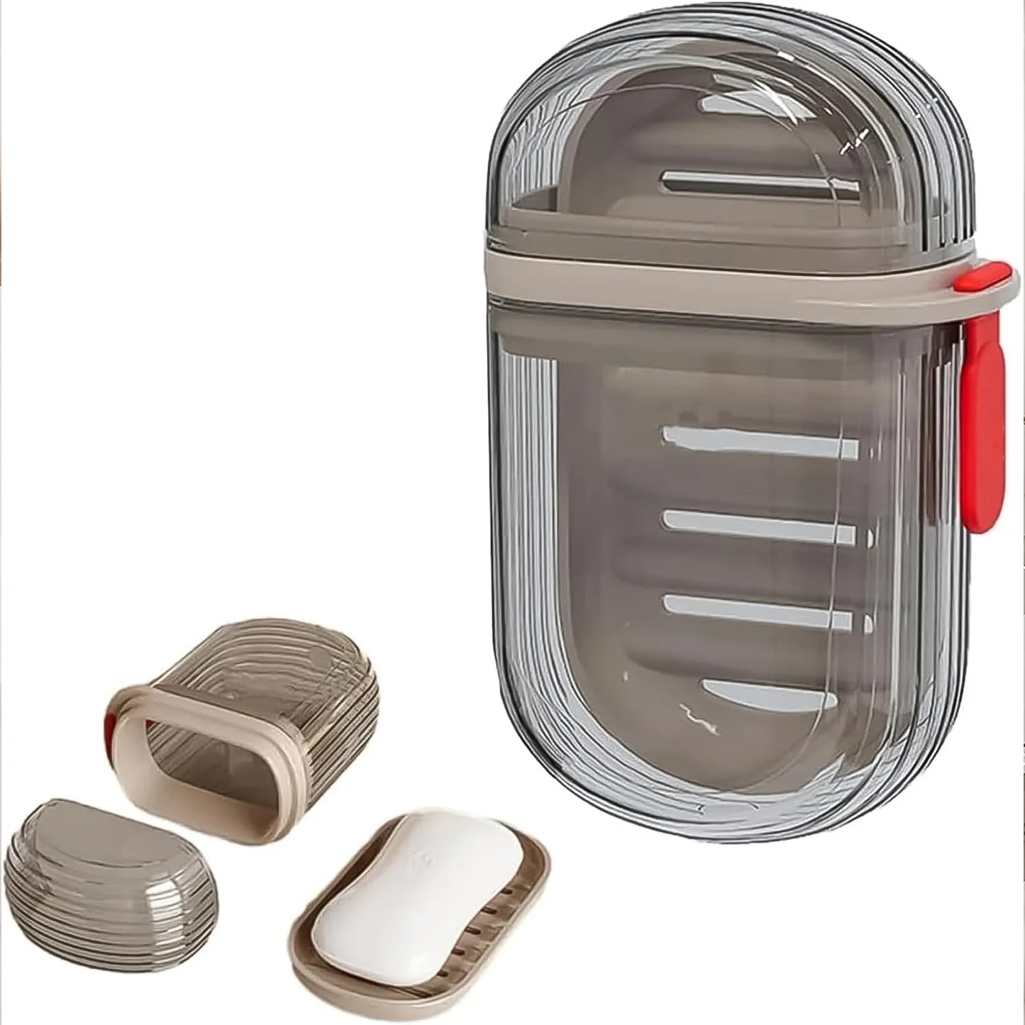 Transparent Travel Soap Case (2 Pcs)