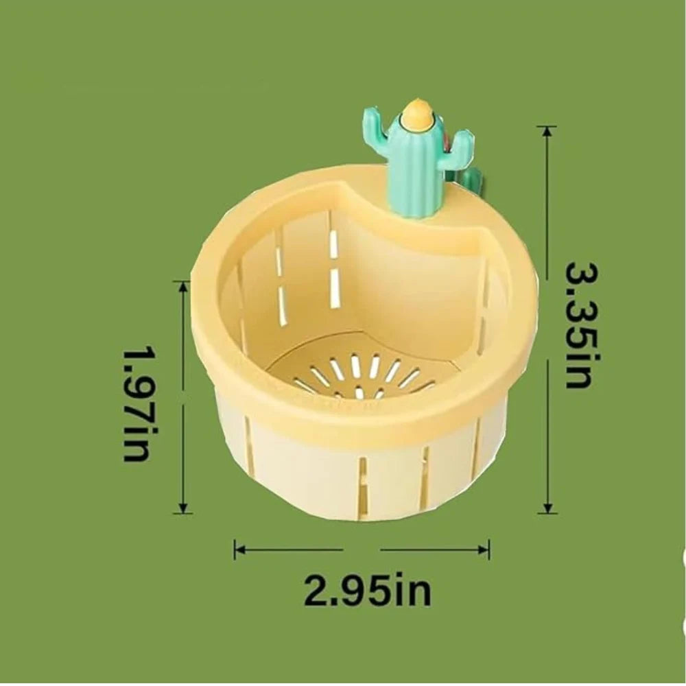 Cactus Kitchen Sink Drain Strainer Press Automatic Sink Drain Strainer Sink Drain Basket (2 Pieces)