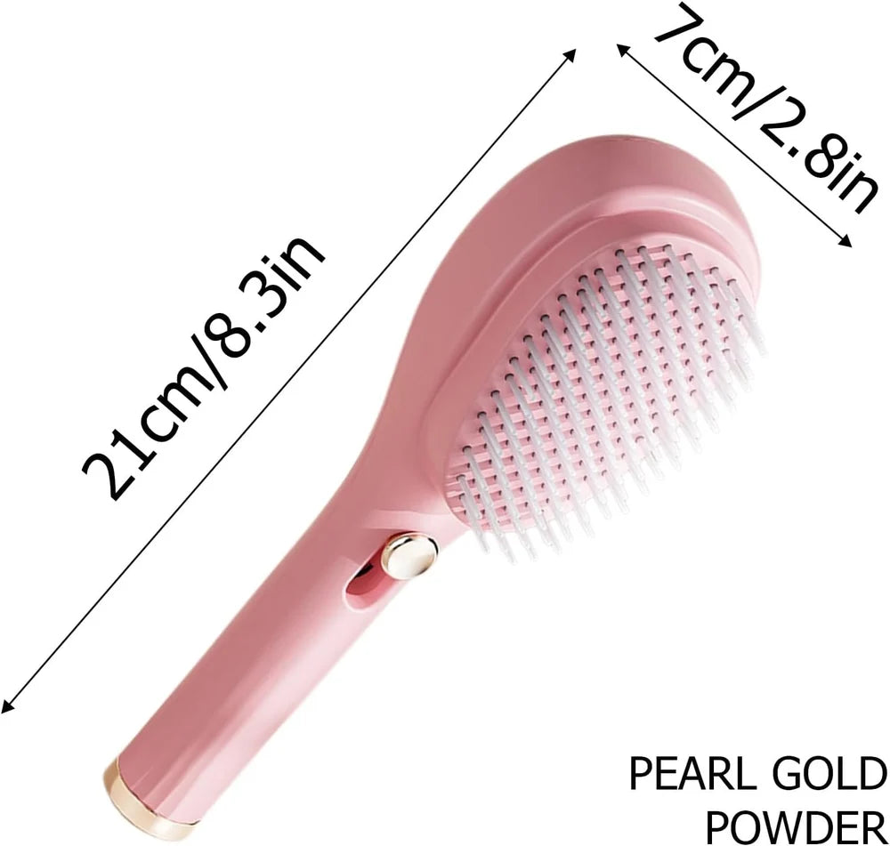 Telescopic Massage Comb Self Cleaning Brush One Click Cleaning Comb One Pull Clean Hairbrush