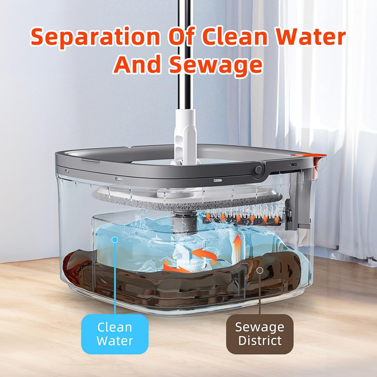 Dynamic M16 Spin Mop and Bucket Set | Bucket Mop ( 2 Microfiber Pad )
