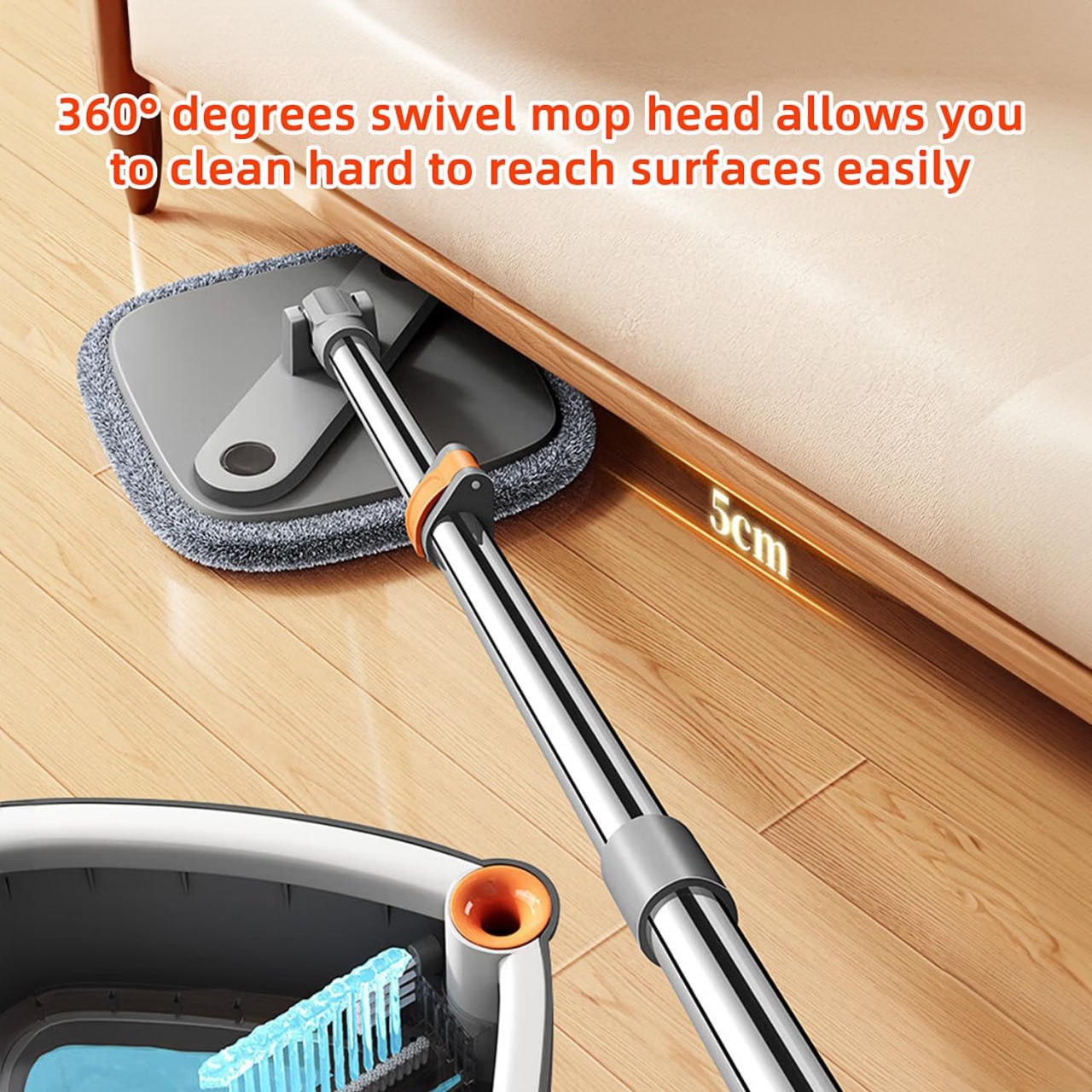 Dynamic M16 Spin Mop and Bucket Set | Bucket Mop ( 2 Microfiber Pad )