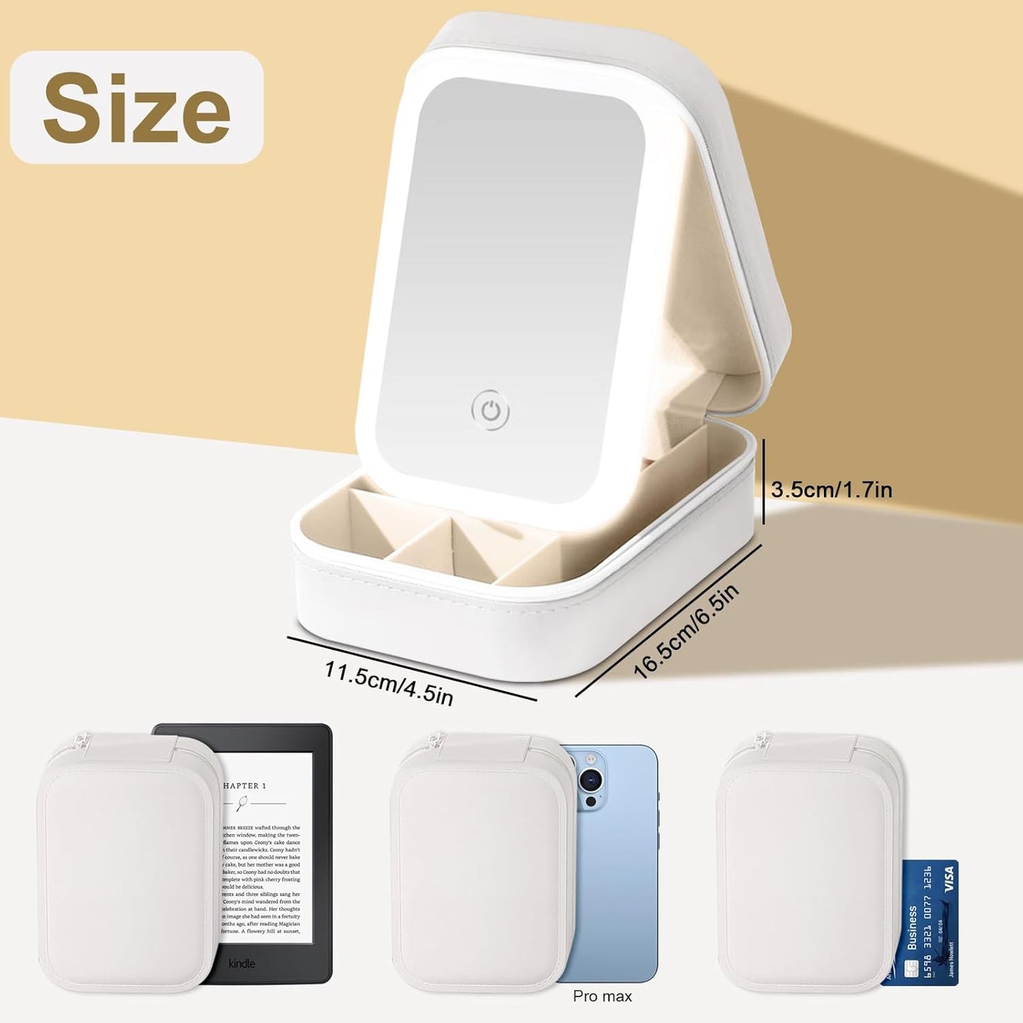 GlowBox Jewellery Organizer with LED Vanity Mirror