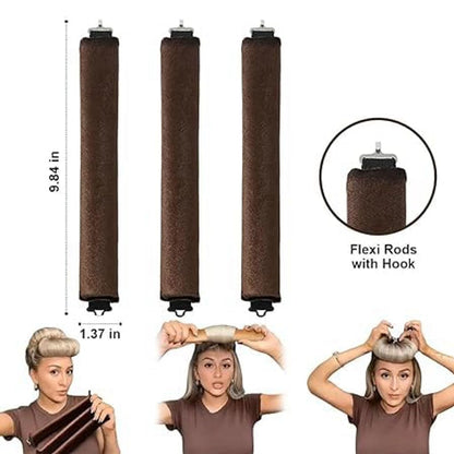Heatless Curling Rod — No-Heat Overnight Curls (3-Piece Set)