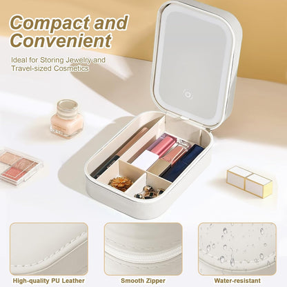 GlowBox Jewellery Organizer with LED Vanity Mirror