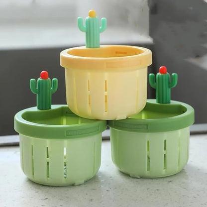 Cactus Kitchen Sink Drain Strainer Press Automatic Sink Drain Strainer Sink Drain Basket  (2 Pieces)