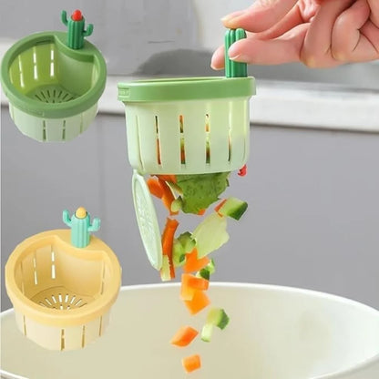 Cactus Kitchen Sink Drain Strainer Press Automatic Sink Drain Strainer Sink Drain Basket  (2 Pieces)