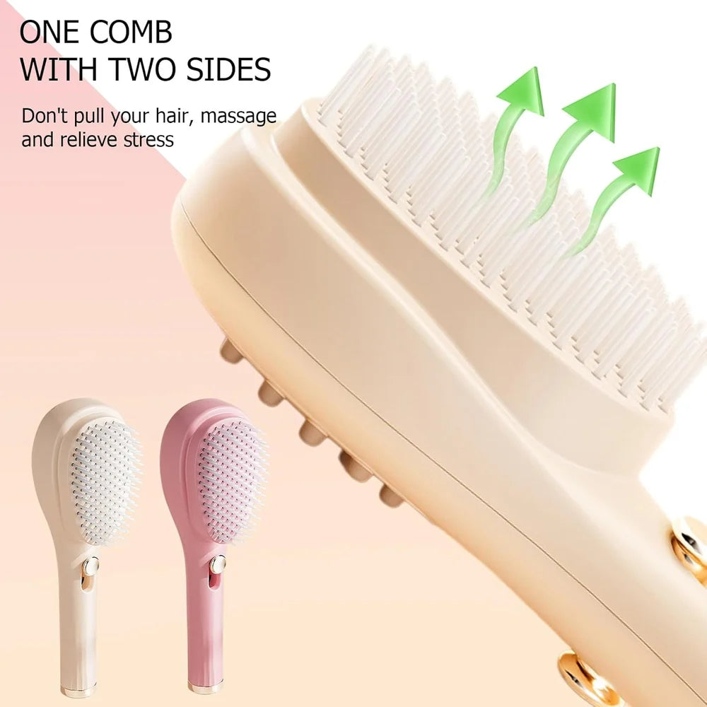 Telescopic Massage Comb Self Cleaning Brush One Click Cleaning Comb One Pull Clean Hairbrush