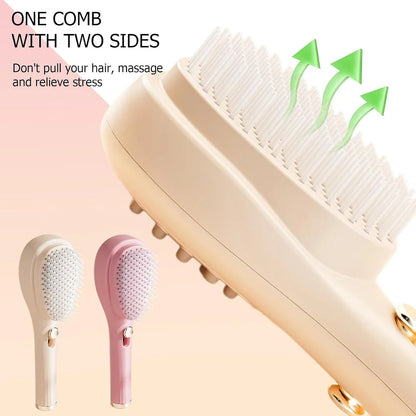 Telescopic Massage Comb Self Cleaning Brush One Click Cleaning Comb One Pull Clean Hairbrush
