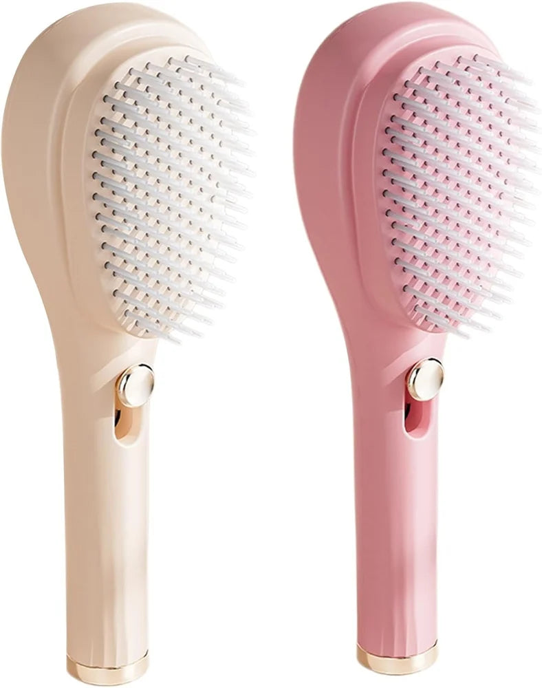 Telescopic Massage Comb Self Cleaning Brush One Click Cleaning Comb One Pull Clean Hairbrush