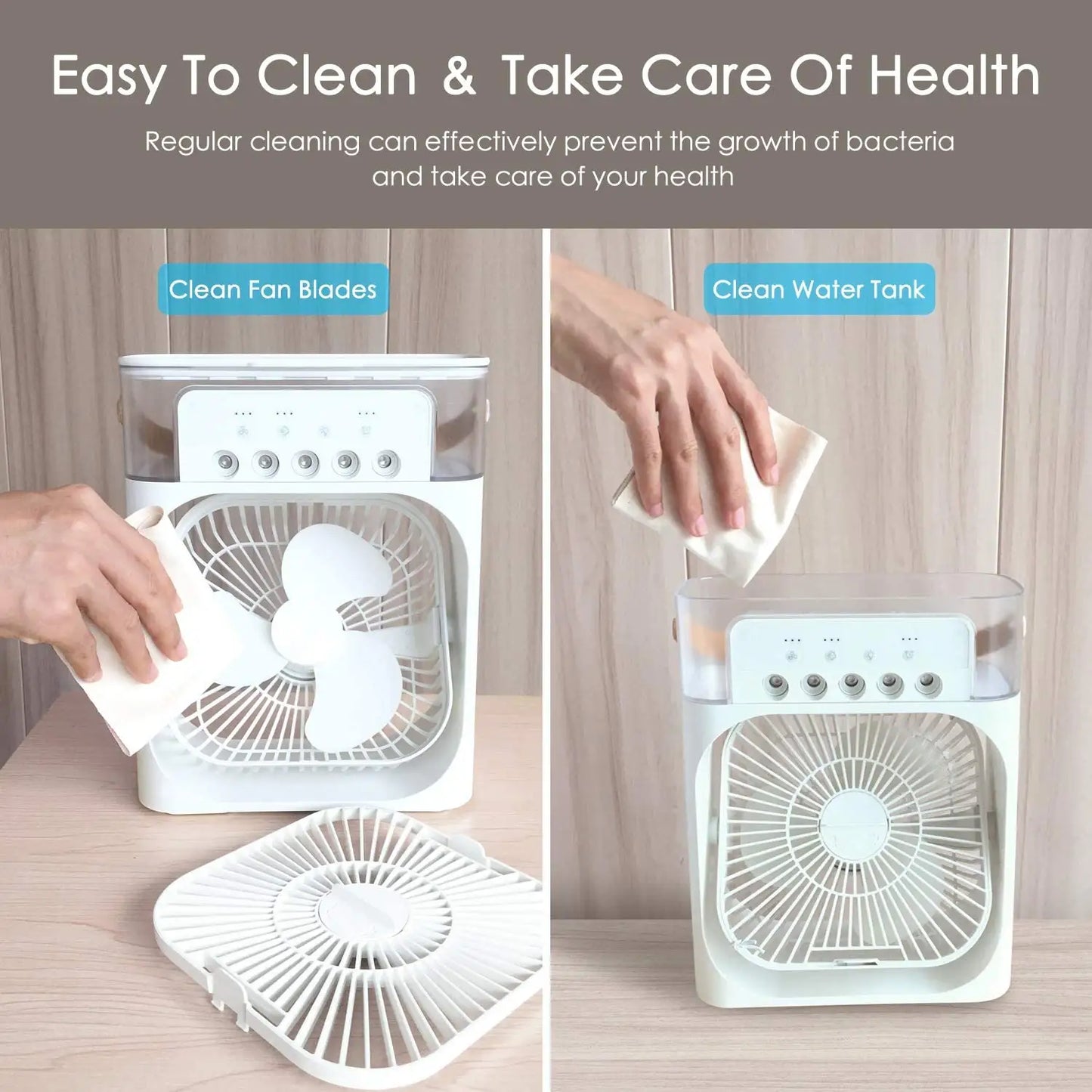 Newpicks Mini Air Cooler fan | USB Electric Fan |Personal 3 Speeds Evaporative Air Cooler Small Spray Mist Desk Fan