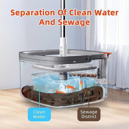 Dynamic M16 Spin Mop and Bucket Set | Bucket Mop ( 2 Microfiber Pad )